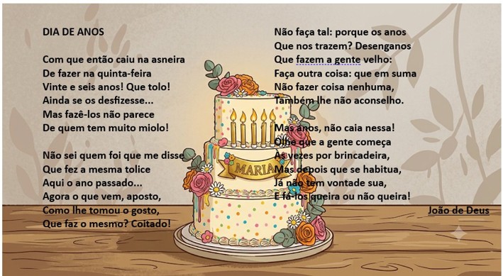Mais um ano de vida, mais uma página da história